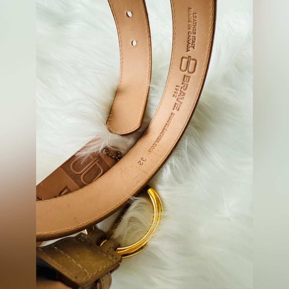 🇨🇦 Brave Leather Collection - Zaltana Nude  Gold Buckle - Picture 5 of 8